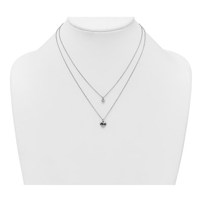 Sterling Silver MOM Heart Necklace – view 4