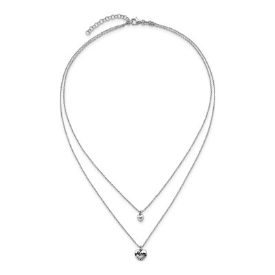 Sterling Silver MOM Heart Necklace – view 5