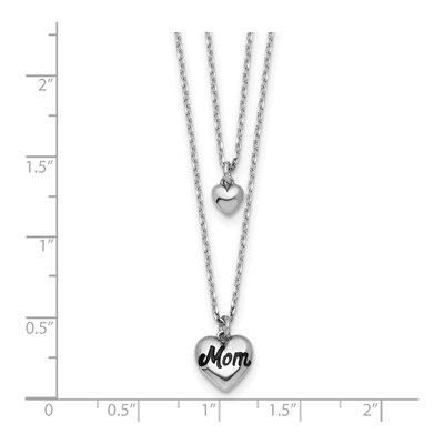 Sterling Silver MOM Heart Necklace – view 6