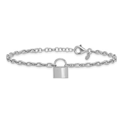 Sterling Silver Lock Bracelet – view 4