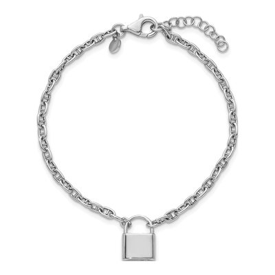 Sterling Silver Lock Bracelet – view 5