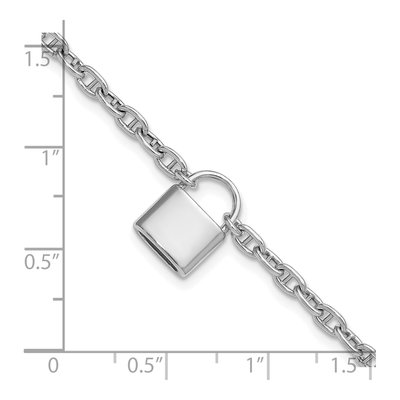 Sterling Silver Lock Bracelet – view 6