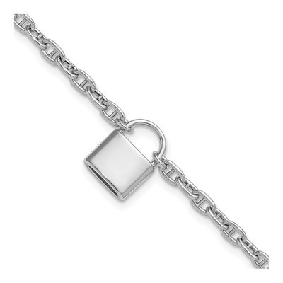 Sterling Silver Lock Bracelet