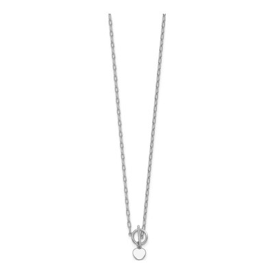 Sterling Silver Heart Paperclip Necklace – view 3