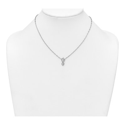Sterling Silver Heart Paperclip Necklace – view 4