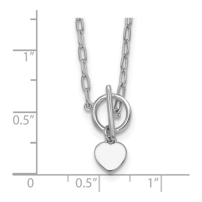 Sterling Silver Heart Paperclip Necklace – view 6
