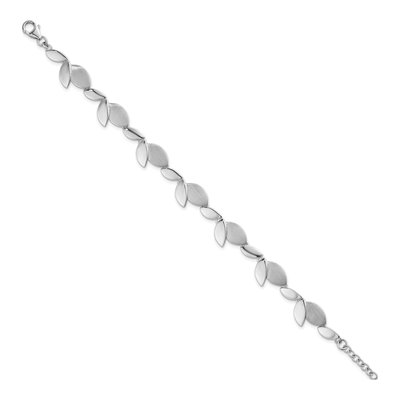 Sterling Silver Fancy Leaves Bracelet – view 3