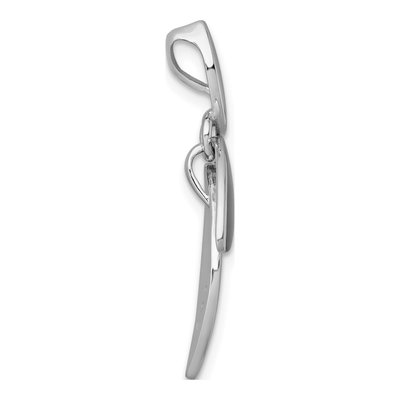 Sterling Silver Leaf Slide Pendant – view 3
