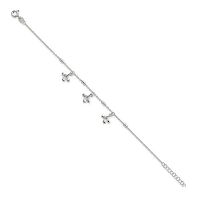 Sterling Silver Leaf Dangle Bracelet – view 3