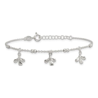Sterling Silver Leaf Dangle Bracelet – view 4
