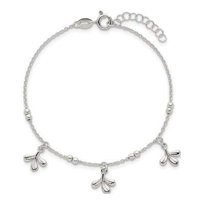 Sterling Silver Leaf Dangle Bracelet – view 5