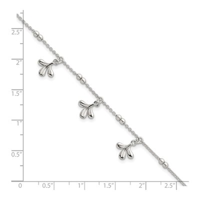 Sterling Silver Leaf Dangle Bracelet – view 6