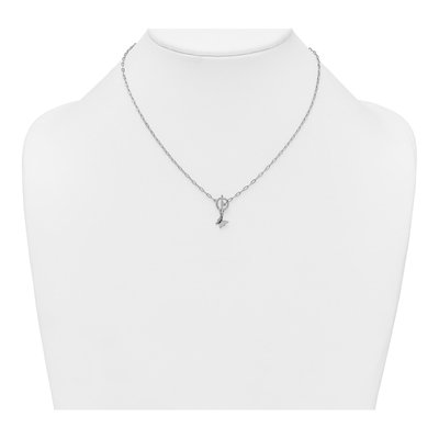 Sterling Silver Butterfly Paperclip Necklace – view 4