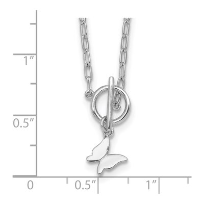Sterling Silver Butterfly Paperclip Necklace – view 6