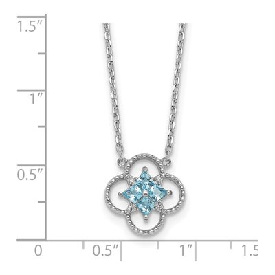 Sterling Silver CZ Clover Necklace – view 6