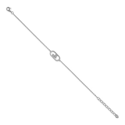 Sterling Silver CZ Butterfly Bracelet – view 3