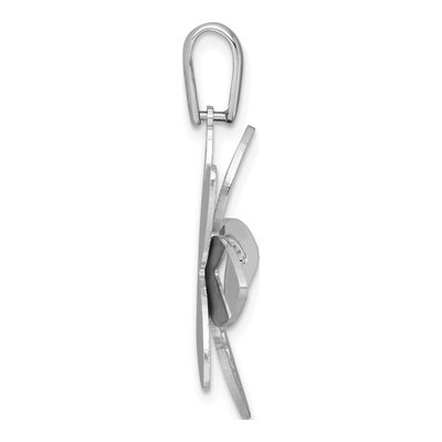 Sterling Silver Flower Pendant – view 3