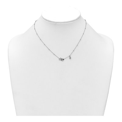 Sterling Silver Heart Stars Pendant Necklace – view 4