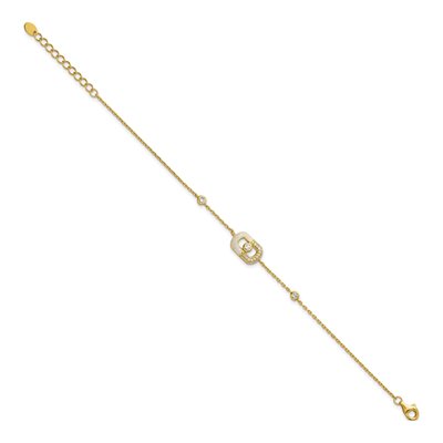 Gold-Plated Sterling Silver CZ Enamel Bracelet – view 3