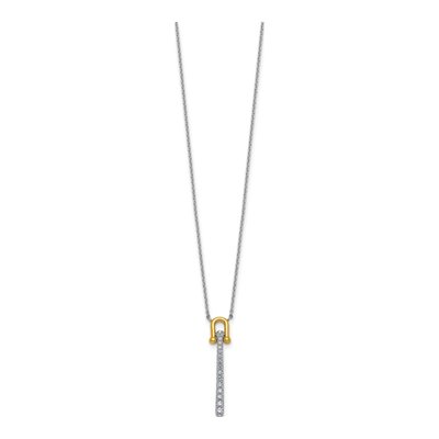 Sterling Silver CZ Pendant Necklace – view 3
