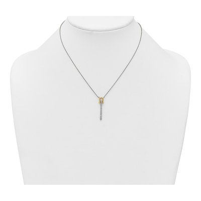 Sterling Silver CZ Pendant Necklace – view 4
