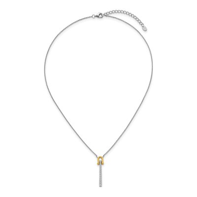 Sterling Silver CZ Pendant Necklace – view 5