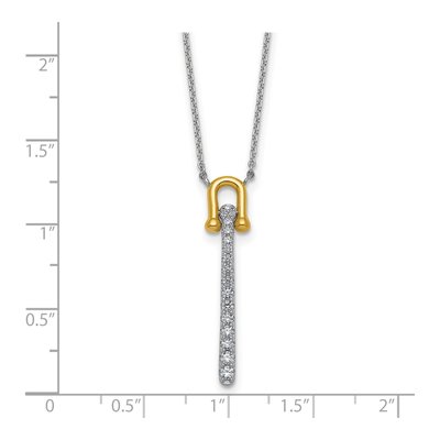 Sterling Silver CZ Pendant Necklace – view 6