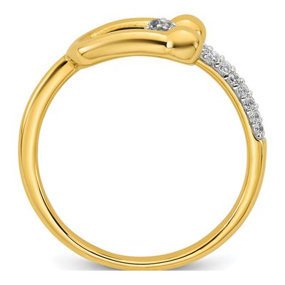 Gold-Plated Sterling Silver CZ Fashion Ring – view 3