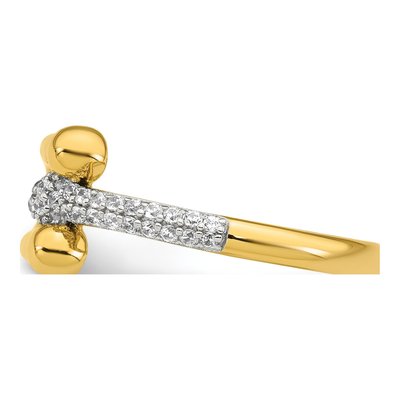Gold-Plated Sterling Silver CZ Fashion Ring – view 4