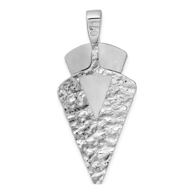 Sterling Silver Hammered Triangle Pendant – view 4