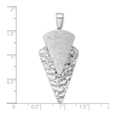 Sterling Silver Hammered Triangle Pendant – view 5