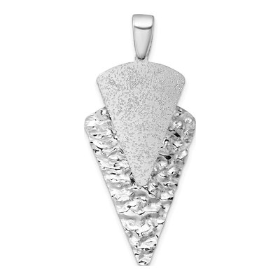 Sterling Silver Hammered Triangle Pendant