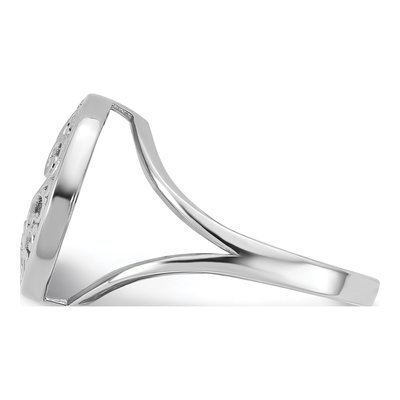 Sterling Silver Mother of Pearl Filigree Ring – view 3