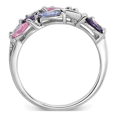 Sterling Silver CZ Marquise Ring – view 3