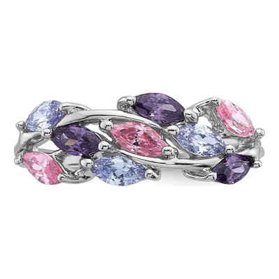 Sterling Silver CZ Marquise Ring – view 5