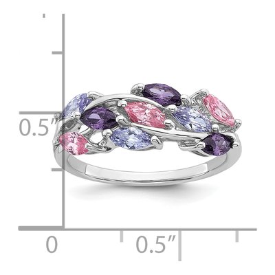 Sterling Silver CZ Marquise Ring – view 6