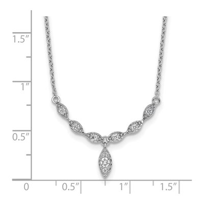 Sterling Silver CZ Drop Necklace – view 6