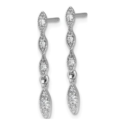 Sterling Silver CZ Dangle Earrings – view 3