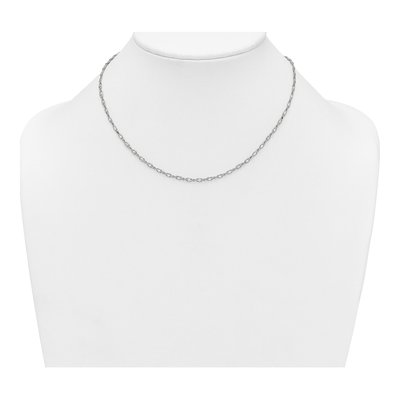 Sterling Silver CZ Oval Bezel Necklace – view 4
