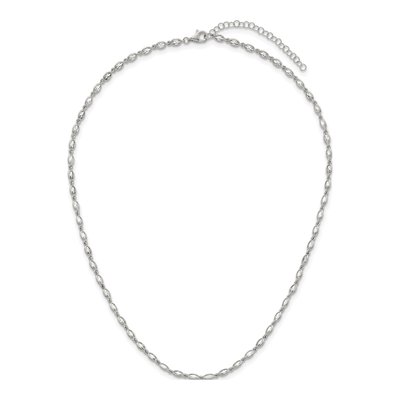 Sterling Silver CZ Oval Bezel Necklace – view 5