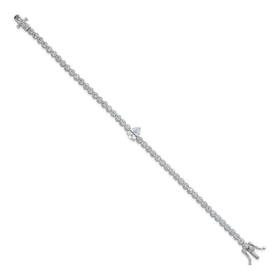 Sterling Silver CZ Tennis Bracelet – view 3