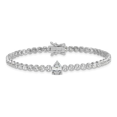 Sterling Silver CZ Tennis Bracelet – view 4