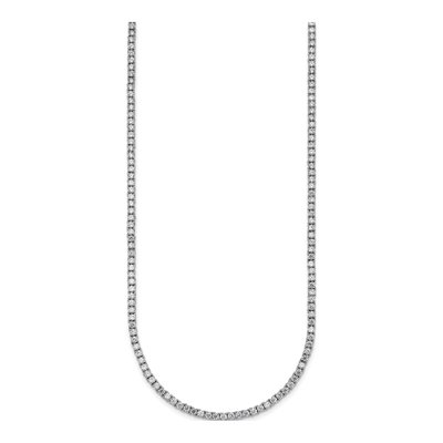 Sterling Silver CZ Tennis Necklace – view 3