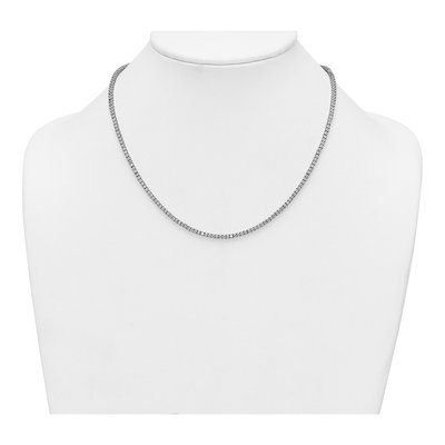 Sterling Silver CZ Tennis Necklace – view 4
