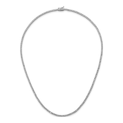 Sterling Silver CZ Tennis Necklace – view 5