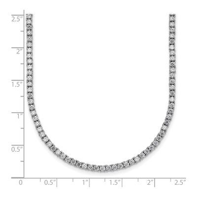 Sterling Silver CZ Tennis Necklace – view 6