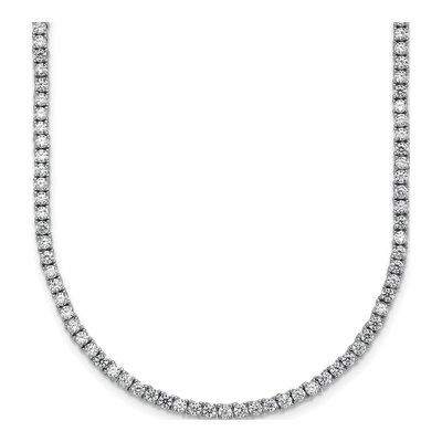 Sterling Silver CZ Tennis Necklace