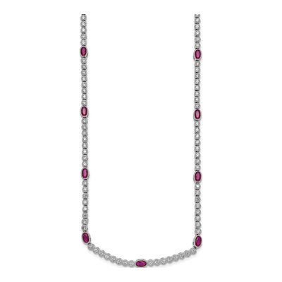 Sterling Silver CZ Necklace – view 3