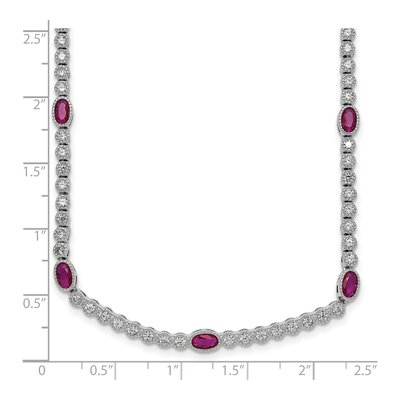 Sterling Silver CZ Necklace – view 6