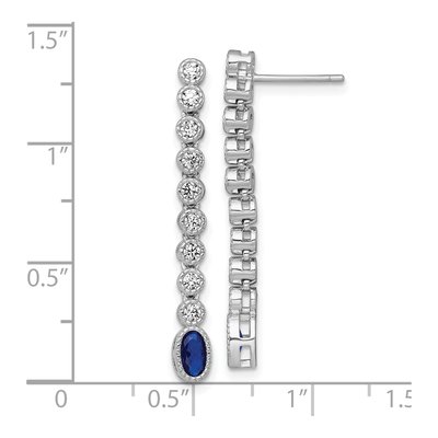 Sterling Silver CZ Dangle Earrings – view 4